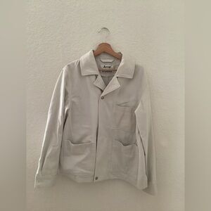 Acne Studios Men’s Chore Omar Twill Jacket Cream Off-white